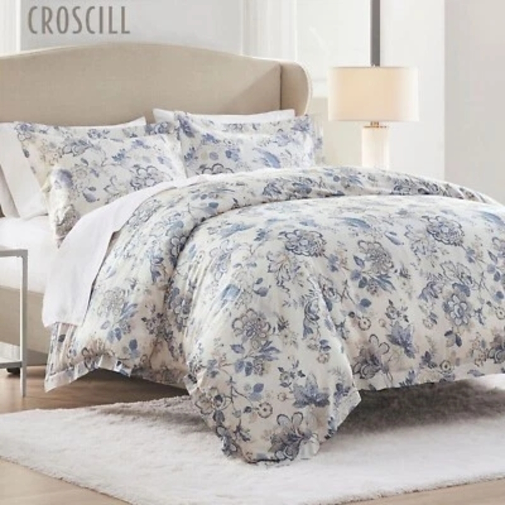 Croscill Contessa King Duvet Cover Set with Classic Toile Pattern